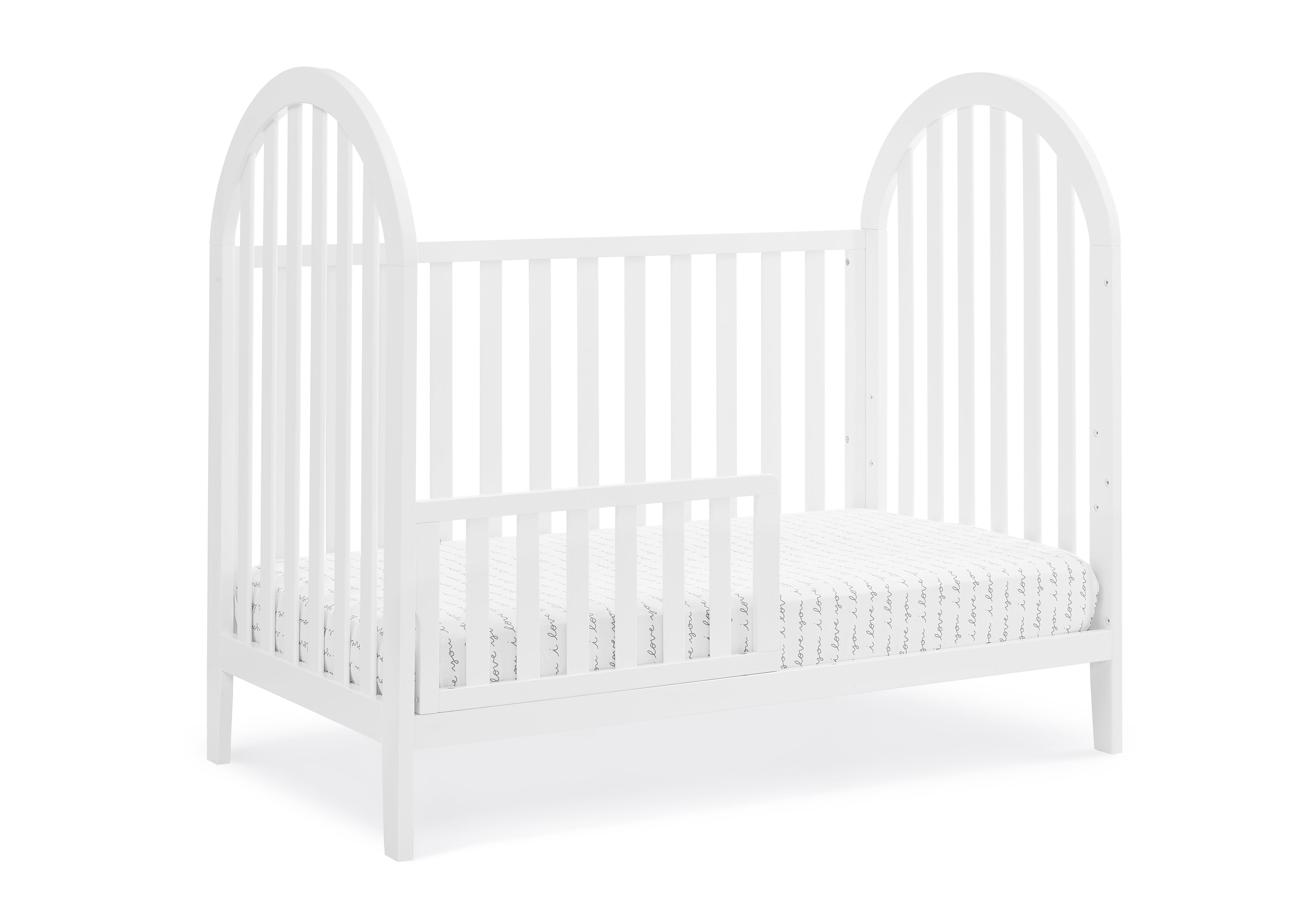 Milano 4-in-1 Convertible Baby Crib - Toddler Bed, Daybed & Full-Size Bed - Nursery Furniture for Boys & Girls - Perfect for Newborn to Teen Years