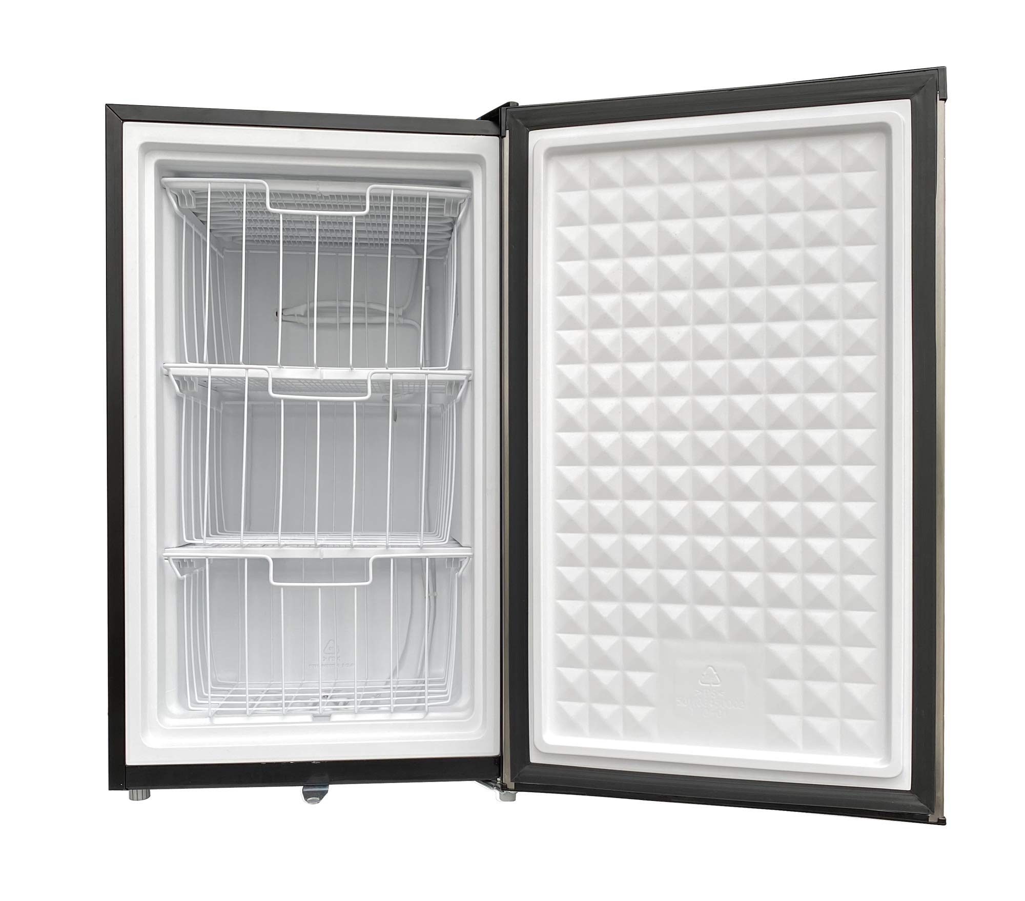 UF-304SSA: 3.0 cu.ft. Stainless Steel Upright Freezer - Energy Star Certified for Home, Garage & Basement Storage