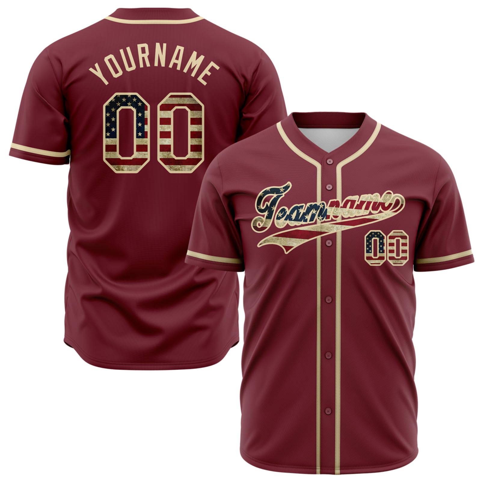 Custom USA Baseball Jerseys for Men, Women & Kids - Personalized American Baseball Sports Shirts - Fan Jerseys for MLB Games, Team Support & Casual Wear