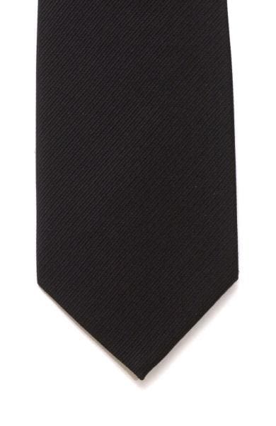 LA Smith Plain Black Silk Tie for Men - Elegant & Luxurious Necktie for Business, Weddings & Formal Events