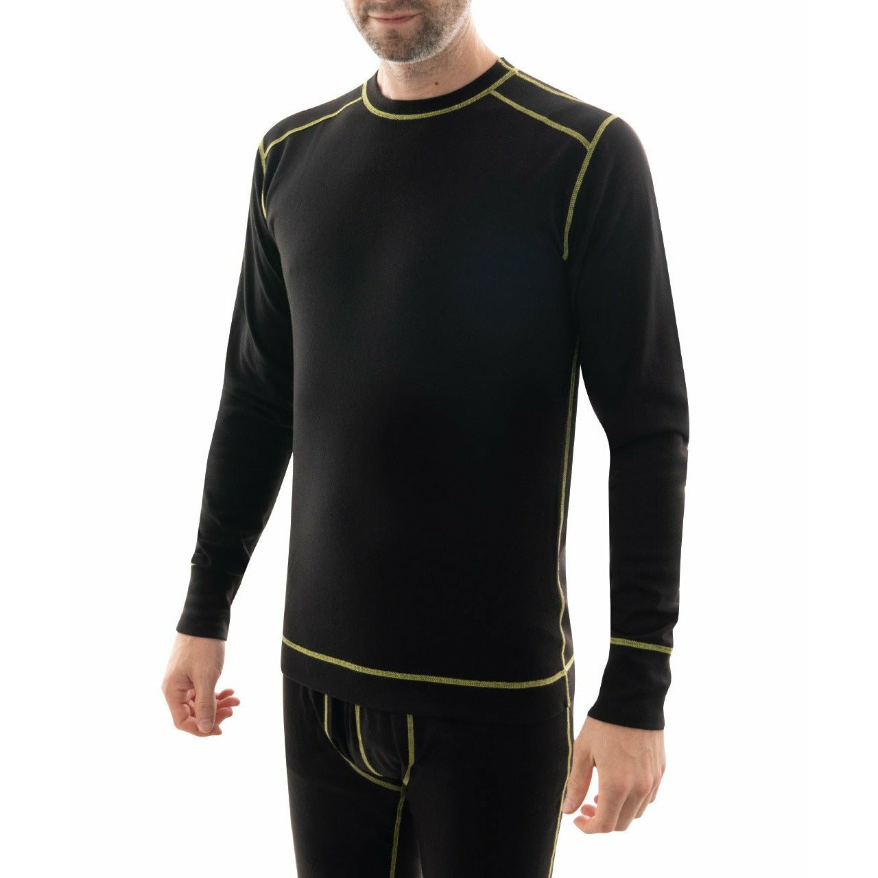 Forcefield Baselayer Long Sleeve Crewneck Top - Moisture Wicking Thermal Underwear for Men & Women - Perfect for Hiking, Skiing & Cold Weather Outdoor Activities