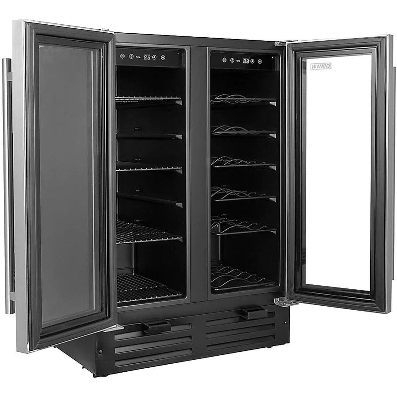 Cavavin Classika Collection Dual Zone Built-in or Freestanding Beverage Center C 73WBVC V4 - Perfect for Wine Storage in Home Bars, Restaurants, and Entertaining Spaces