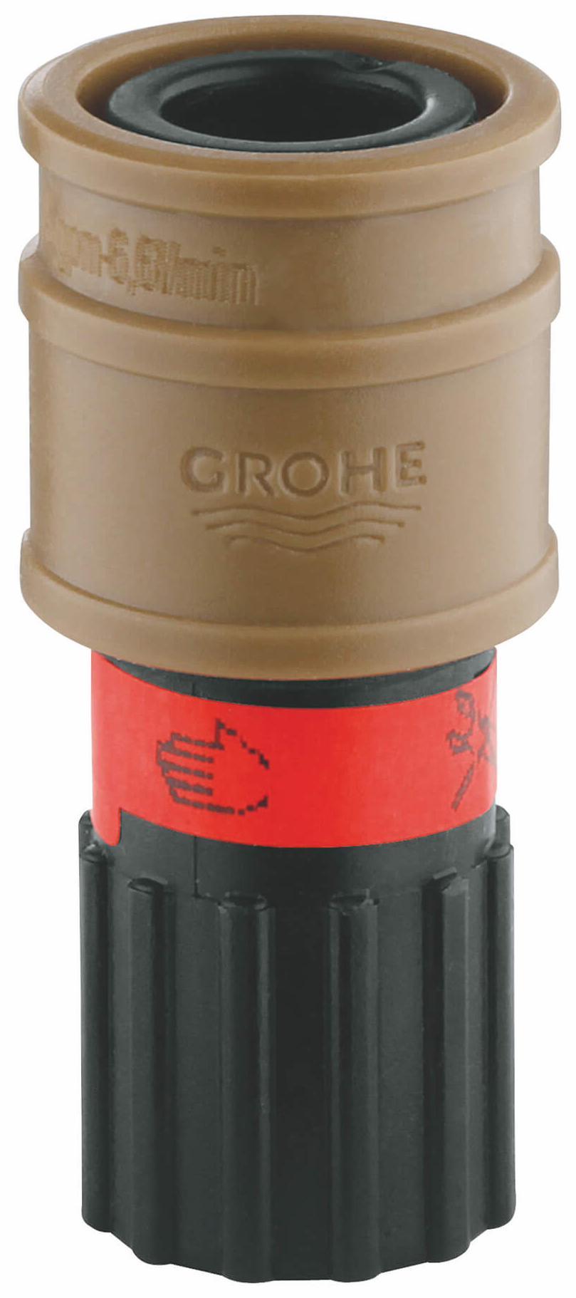 Grohe 48220000 1.75 GPM Chrome Snap Coupling - High Flow Faucet Connector for Kitchen Sink, Bathroom & Outdoor Water Supply