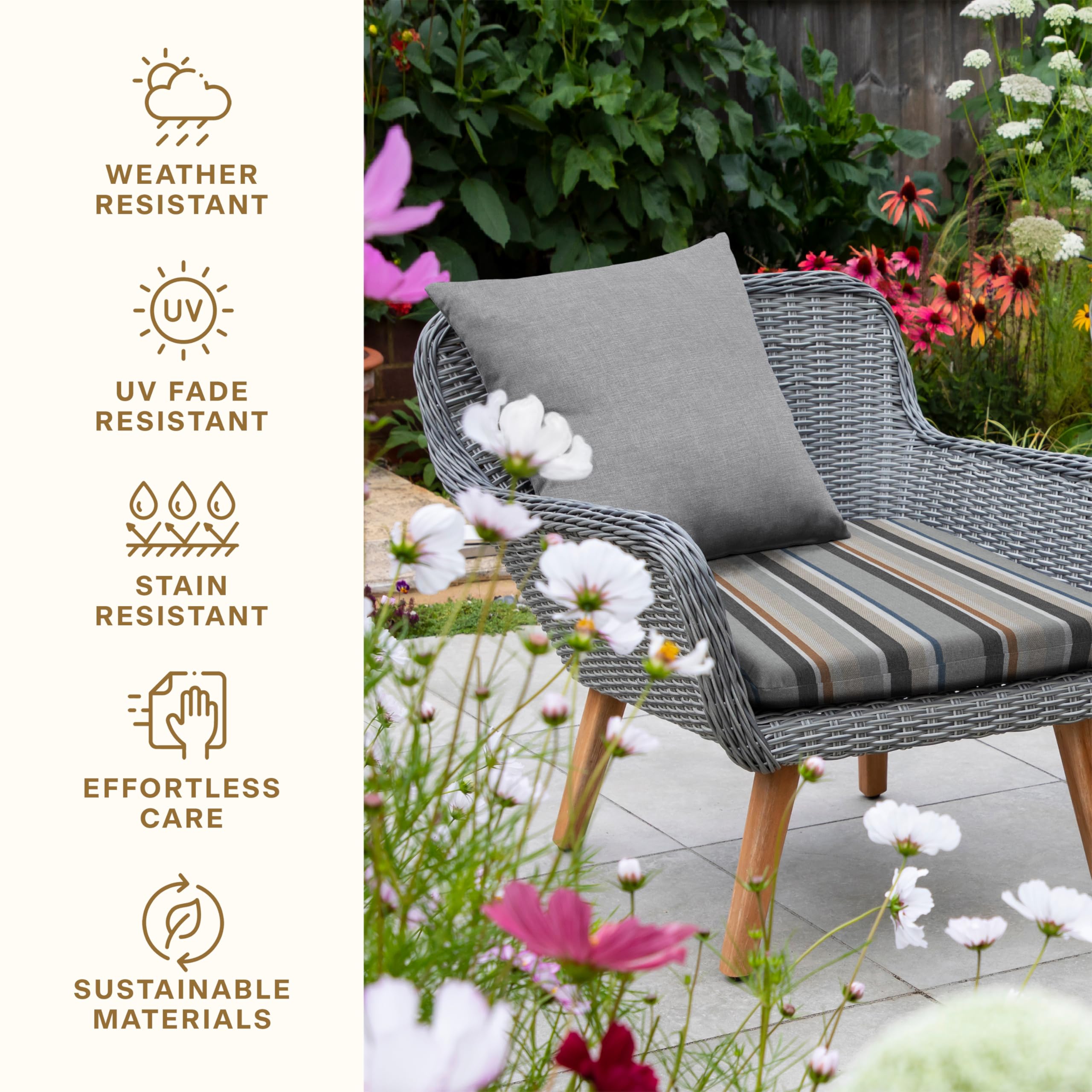 Premium Honeycomb Outdoor Universal Seat Cushion Set - 18