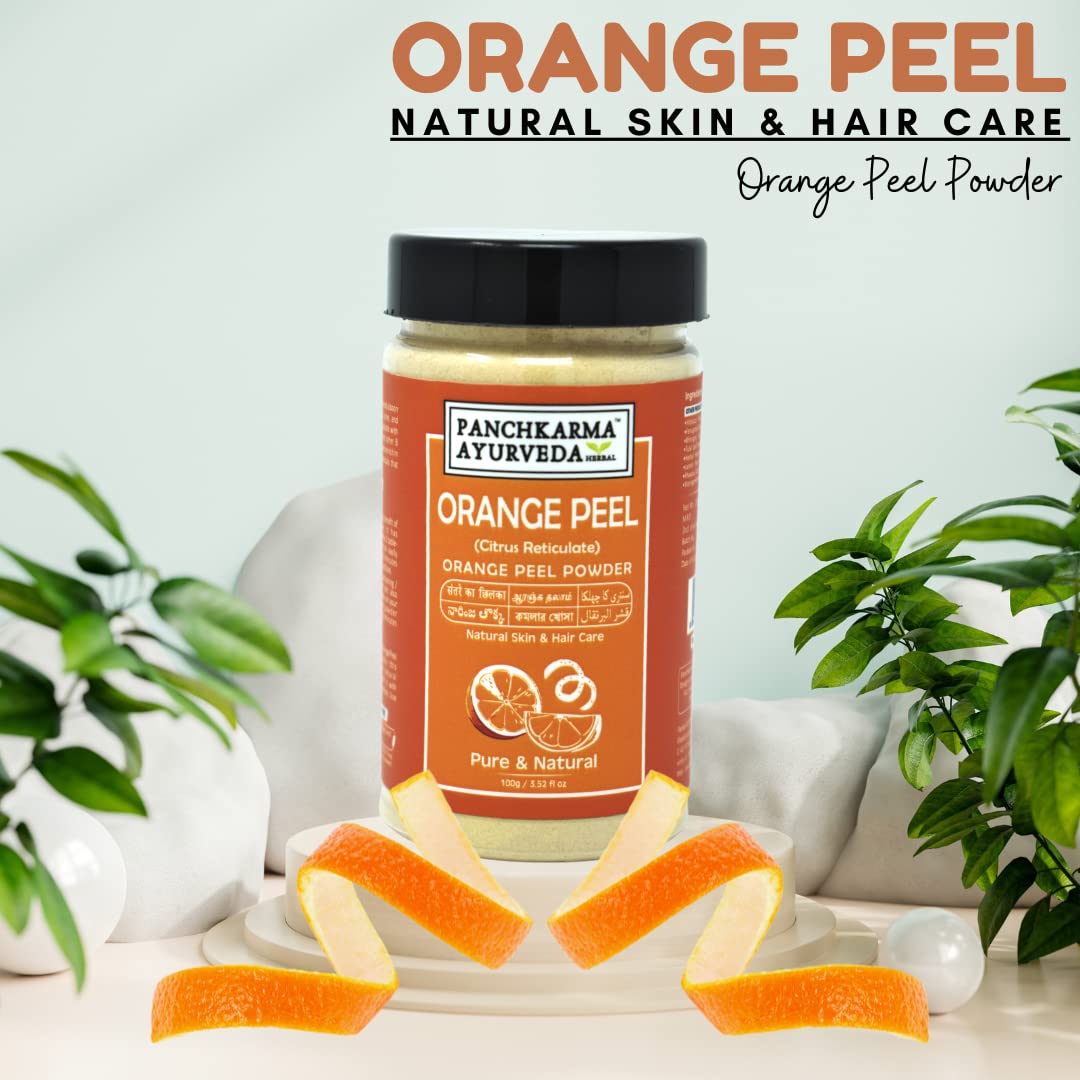 Panchkarma Ayurveda Herbal & Natural Aloe Vera Leaves and Orange Peel Powder for Face Pack (200g) - Brightening & Exfoliating Facial Treatment for Glowing Skin