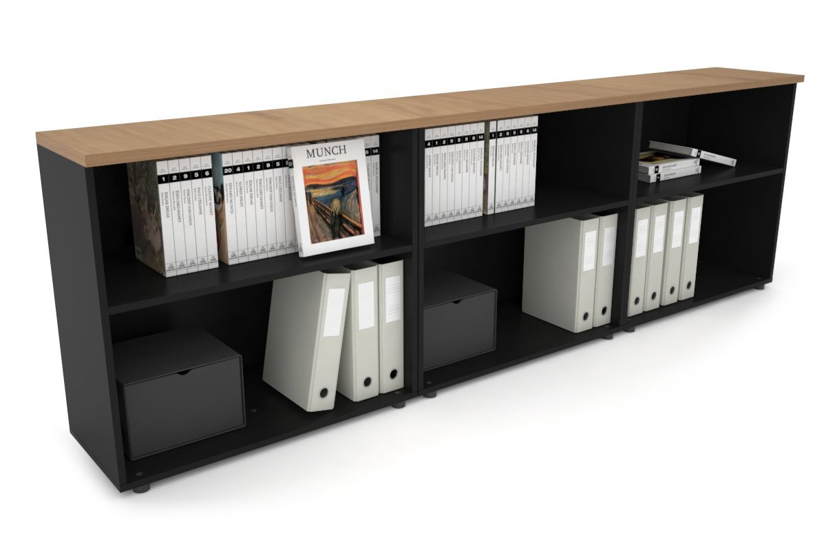 Small Open Bookcase - 2400W x 750H x 350D Uniform Shelf for Home Office, Living Room & Bedroom Storage Organization