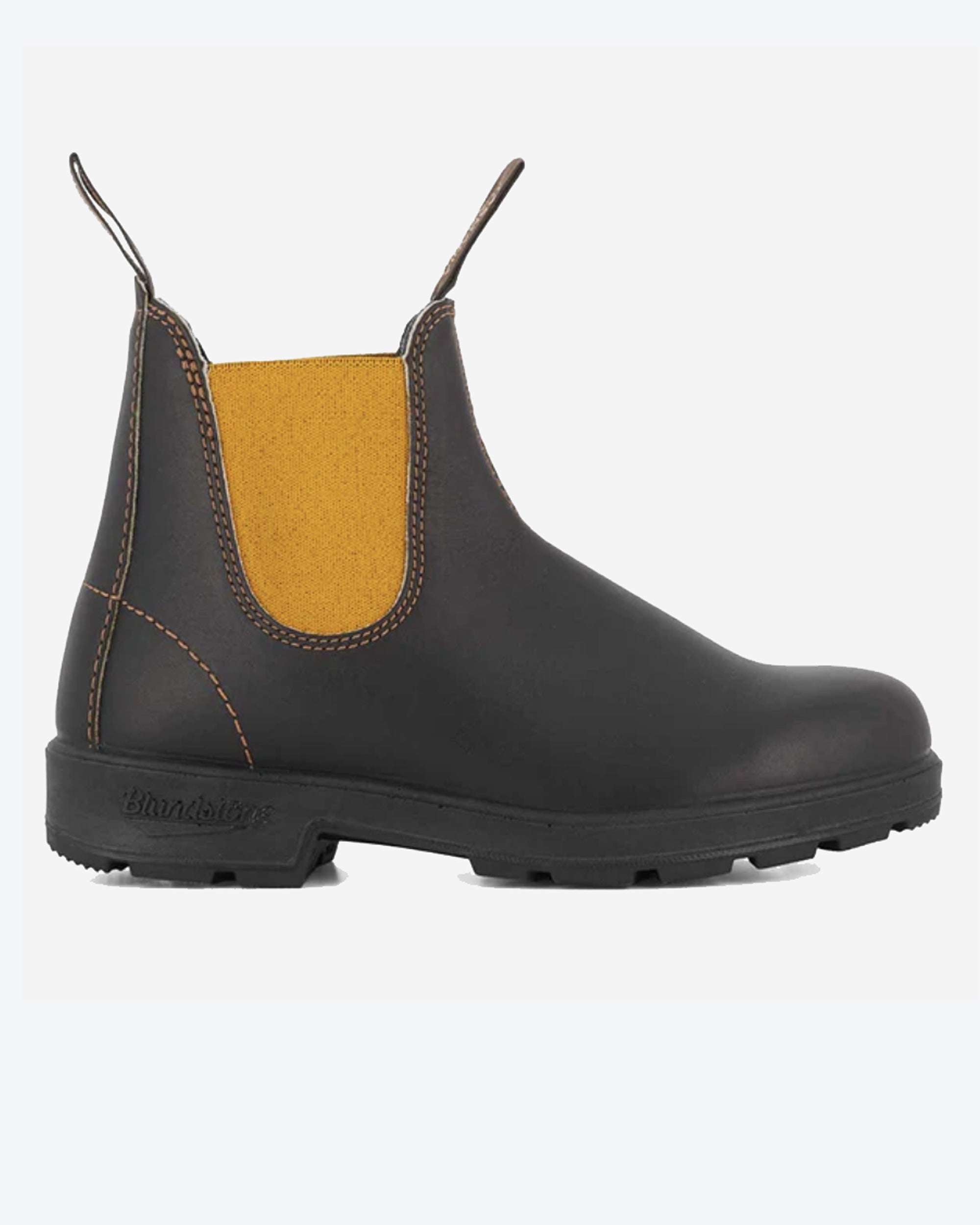 Blundstone 1919 Brown & Mustard Chelsea Boots - Waterproof Leather Ankle Boots for Men & Women - Perfect for Hiking, Work & Casual Wear