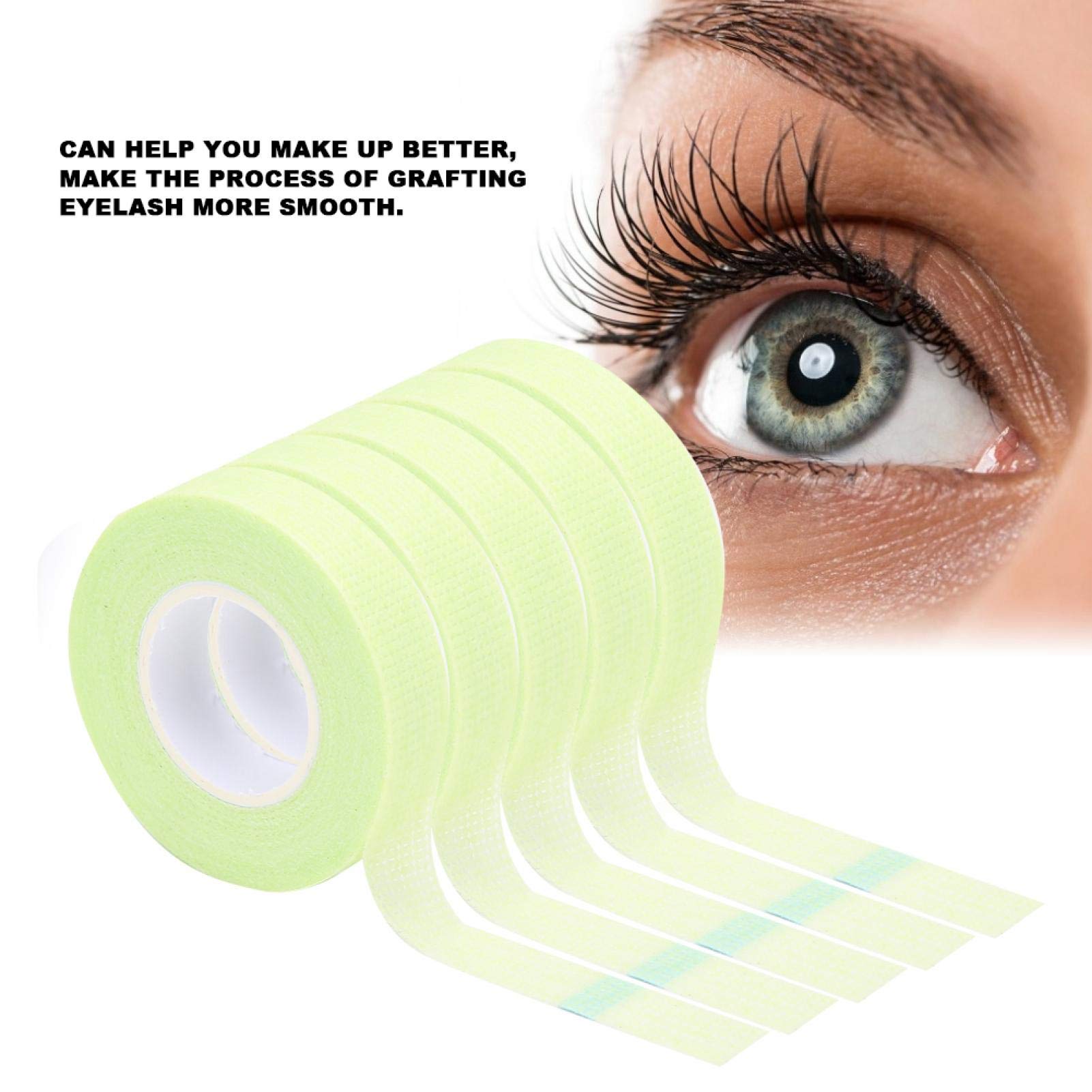 5pcs Breathable Lash Tape for Eyelash Extensions - Soft Non-Woven Eyelash Adhesive Strips for Professional & DIY Makeup - Perfect for Salon, Home Use & Beauty Enthusiasts