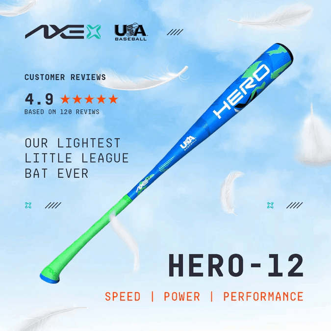2024 Axe Hero Hyperspeed USA Baseball Bat - 12