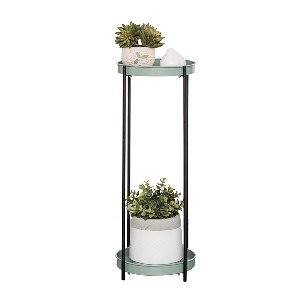 2-Tier Metal Plant Stand with Flower Pot Holder - Modern Potted Rack Storage Shelf for Indoor & Outdoor Use - Perfect for Balcony, Living Room, Garden Decor & Plant Display