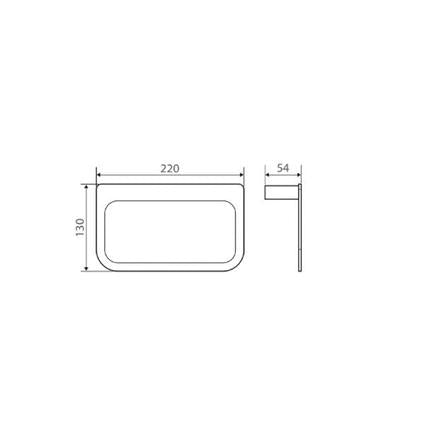 Fienza Lincoln Toilet Paper Holder - Brushed Black & Chrome Bathroom Accessory - Modern Toilet Roll Stand for Home, Hotel, and Office Use