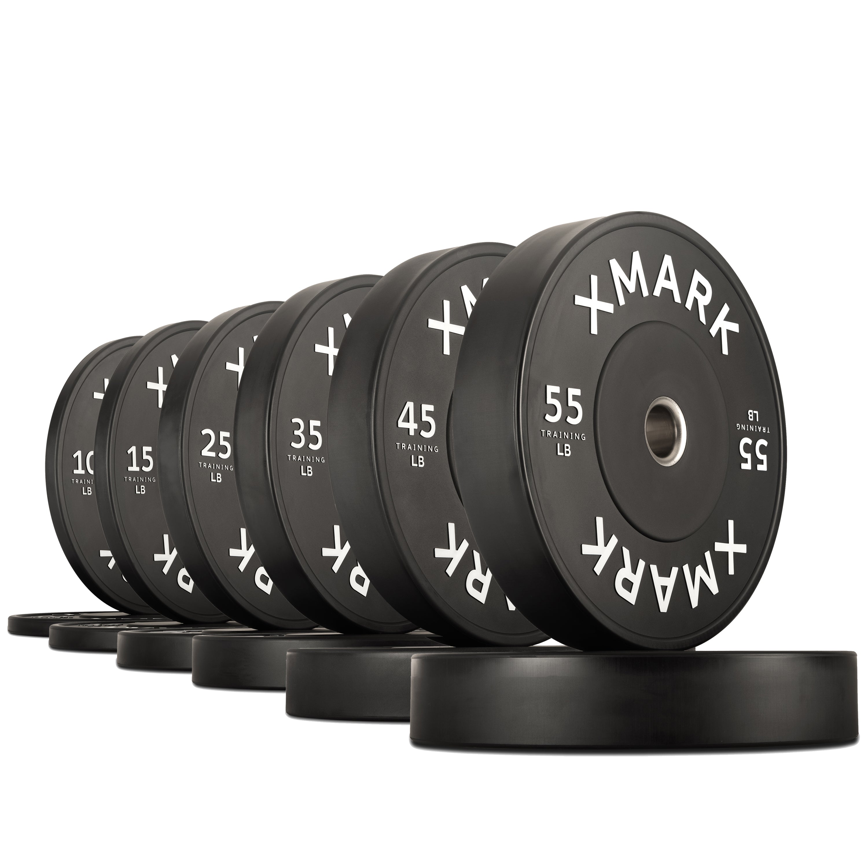 Premium Commercial Black Bumper Plates (LB) - Olympic Weightlifting Plates for CrossFit, Home Gym & Strength Training