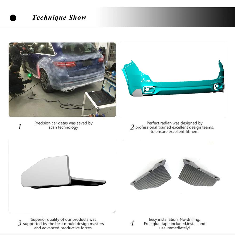 Carbon Fiber Rear Diffuser & Splitter for BMW X5 F15 (2014-2018) - Compatible with xDrive35i, xDrive50i & M Sport Models - Lower Lip Spoiler & Fender Cover - Enhances Aerodynamics & Sporty Look for Street Racing & Car Shows