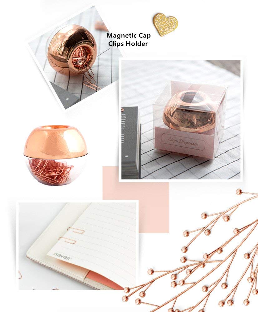 Rose Gold Paper Clips Set - 100pcs 1.1