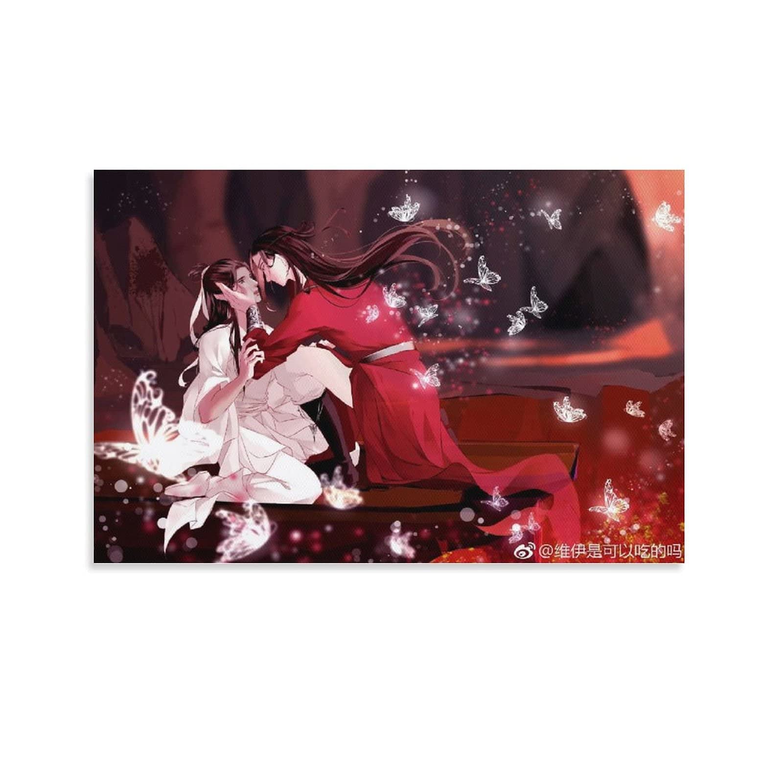 Yaoi Canvas Painting Wall Art - Official Blessing Heaven Poster for Bedroom & Living Room Decor - 12×18 Inches (30×45cm) Unframed - Perfect for Anime Fans, Gift Giving & Home Aesthetics
