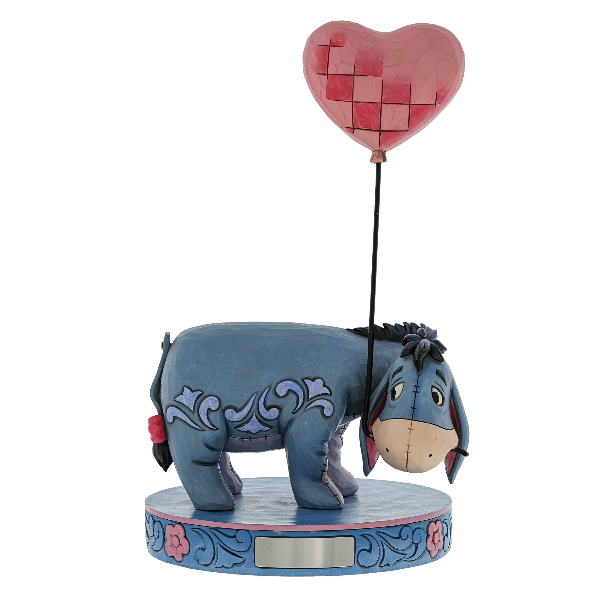 Eeyore Plush Stuffed Animal with Heart Balloon - Cute Disney Winnie the Pooh Character Toy for Kids, Gifts, and Nursery Decor