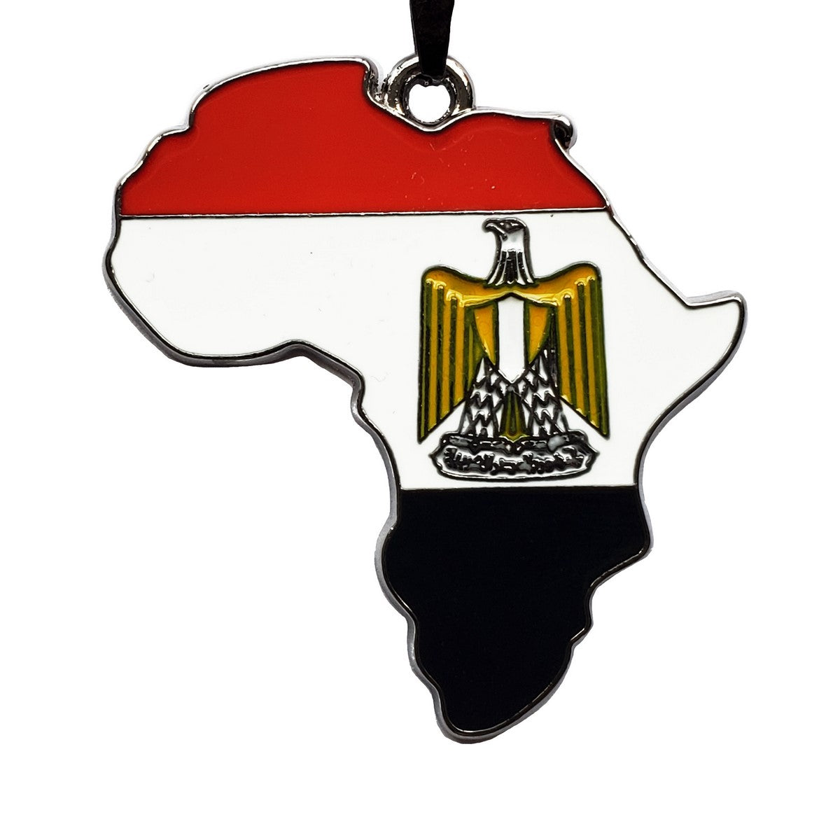 Egypt Flag Pendant Necklace - African Map Charm Jewelry for Men & Women - Perfect for Travel Lovers, Cultural Enthusiasts & Patriotic Gifts
