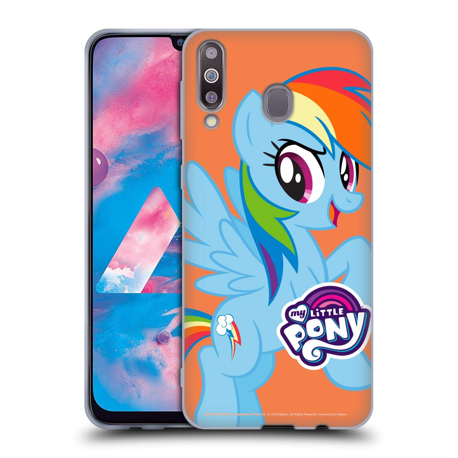Officially Licensed My Little Pony Rainbow Dash Soft Gel Phone Case for Samsung Galaxy M30 (2019) - Cute Cartoon Character Design, Durable Protection - Perfect for Kids, Teens & MLP Fans