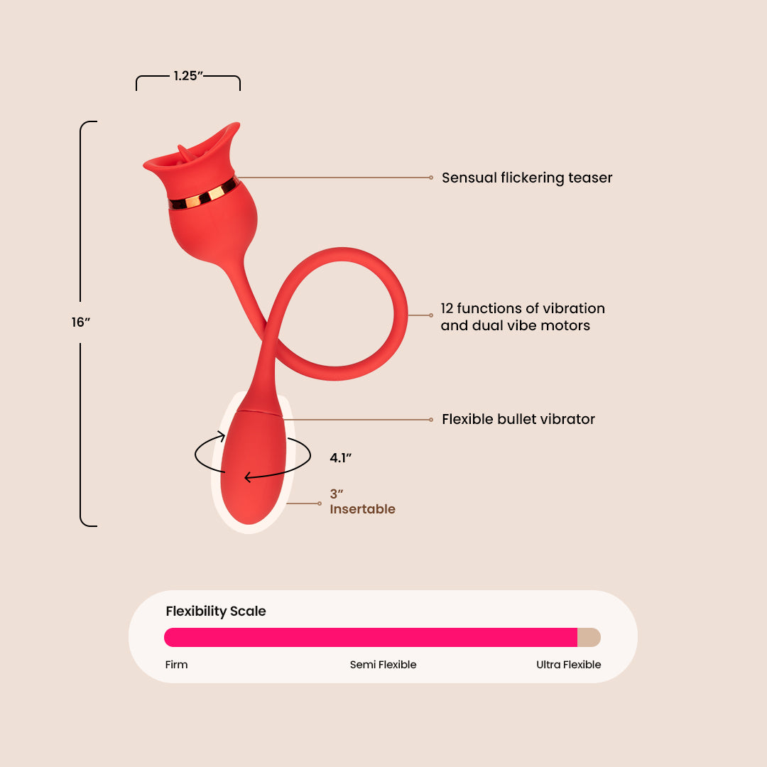 French Kiss™ Casanova Waterproof Rechargeable Clitoral Stimulator - Perfect for Shower, Travel & Discreet Pleasure