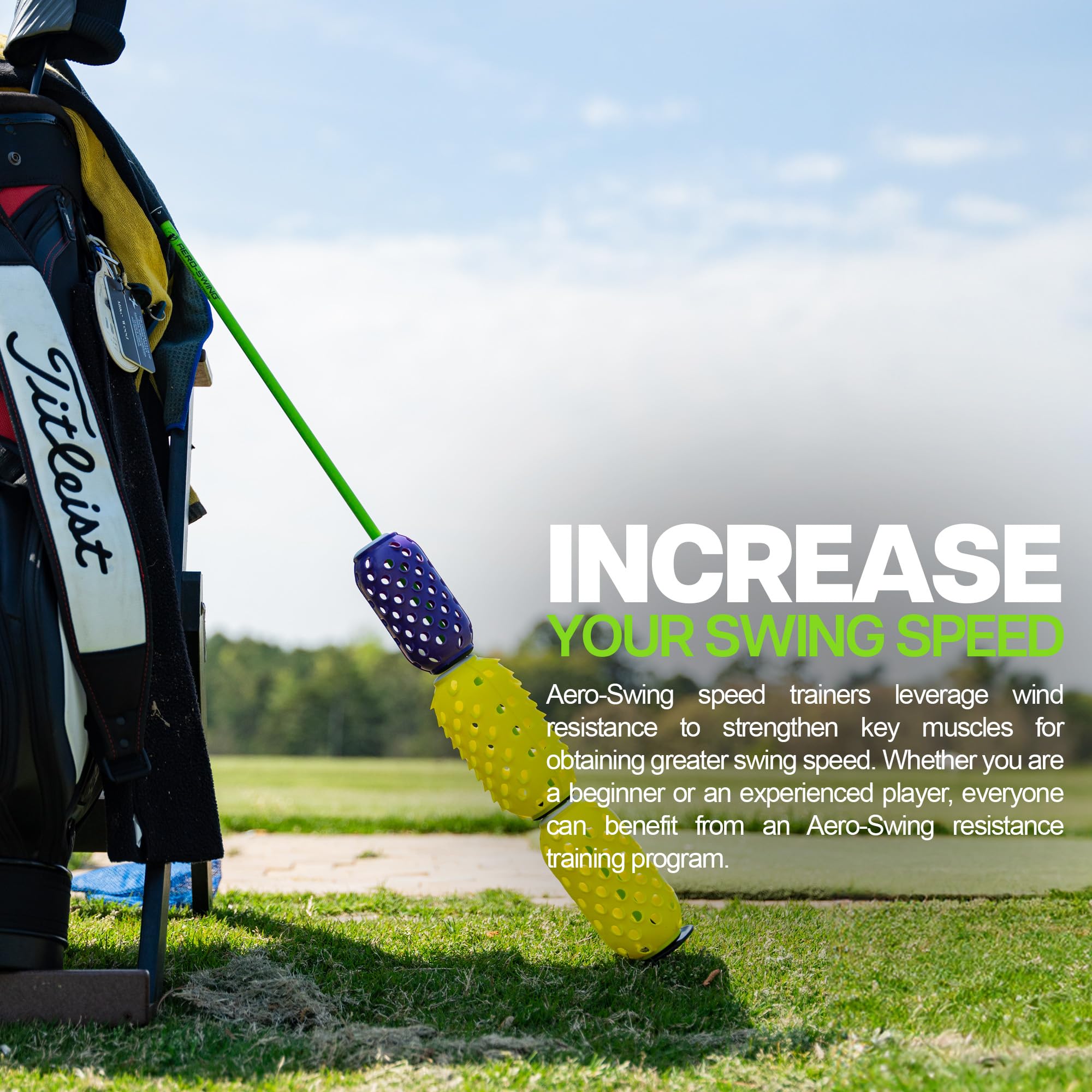 Air Resistance Mini Pineapple Training Kit - Golf Swing Speed & Accuracy Trainer - Adjustable Warm-Up Equipment with No Added Weights (Purple) - Perfect for Driving Range Practice & Home Golf Training