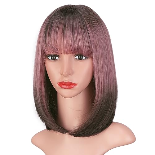 Ash Pink to Dark Brown Ombre