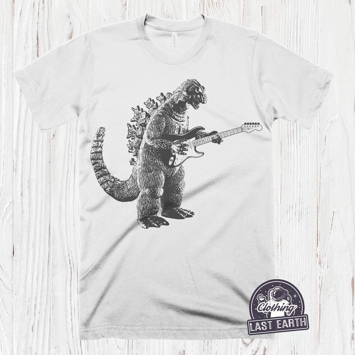 Vintage Dinosaur Guitar T-Shirt for Men - Cool Music Graphic Tee for Concerts, Gigs & Casual Wear