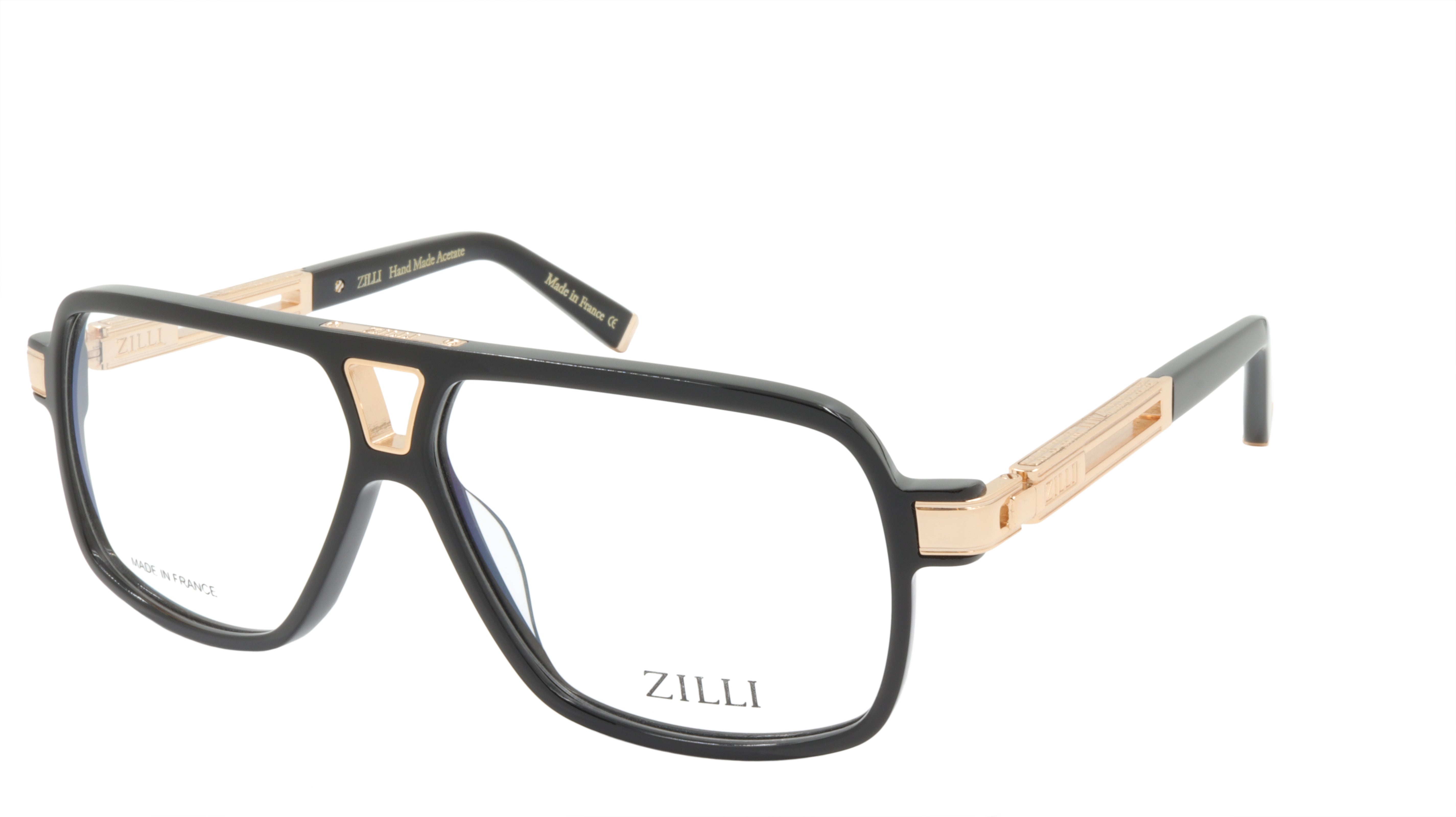 ZILLI ZI 60048 C01 Titanium Acetate Eyeglass Frames - French Made Luxury Optical Frames for Men & Women - Perfect for Business, Reading & Fashion Accessories