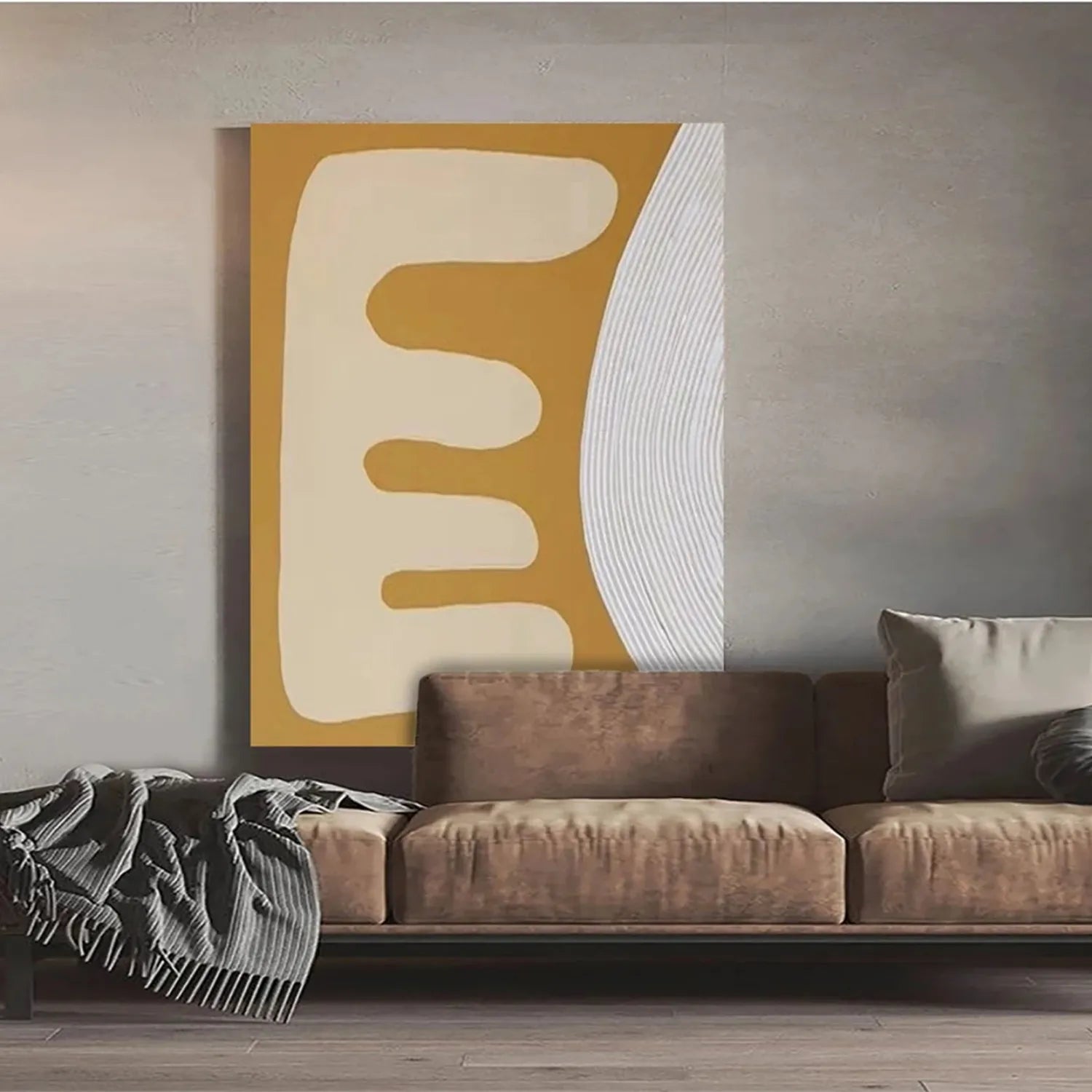 Abstract Painting #AB 200 - Modern Wall Art for Living Room, Bedroom & Office Decor | Large Canvas Artwork for Home & Commercial Spaces