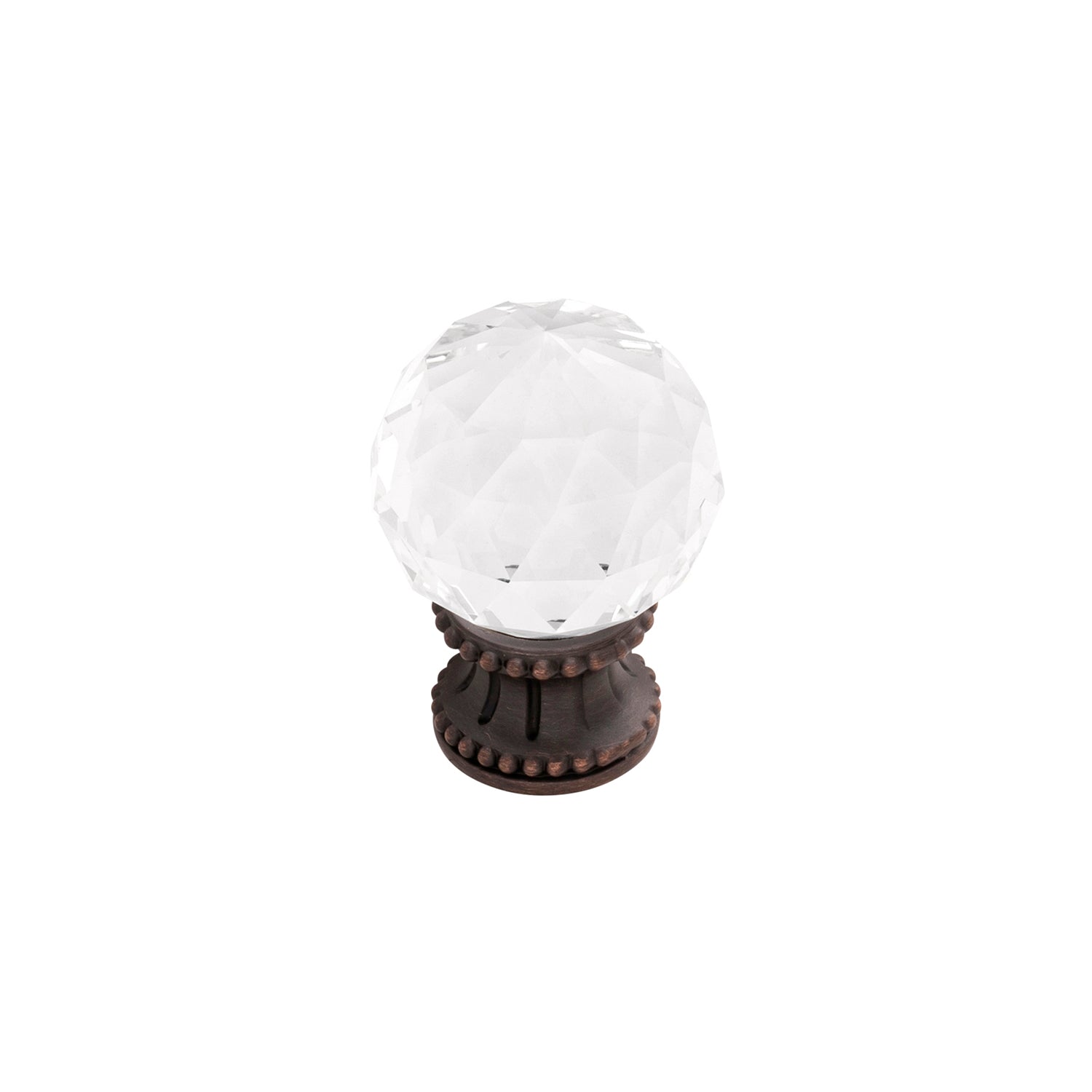 Vintage Bronze Glass Cabinet Knob 1-3/8 Inch Diameter - Elegant Hardware for Kitchen Cabinets, Dressers & Furniture Upgrades