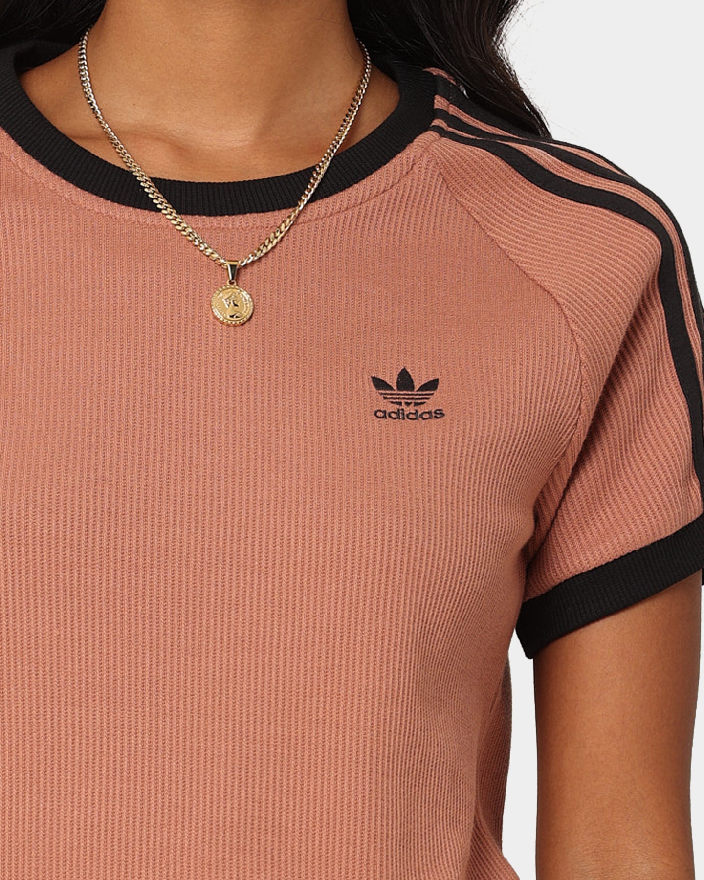 Adidas Women's 3 Stripe Slim Fit T-Shirt - Classic Casual Tee for Workout, Gym & Everyday Wear