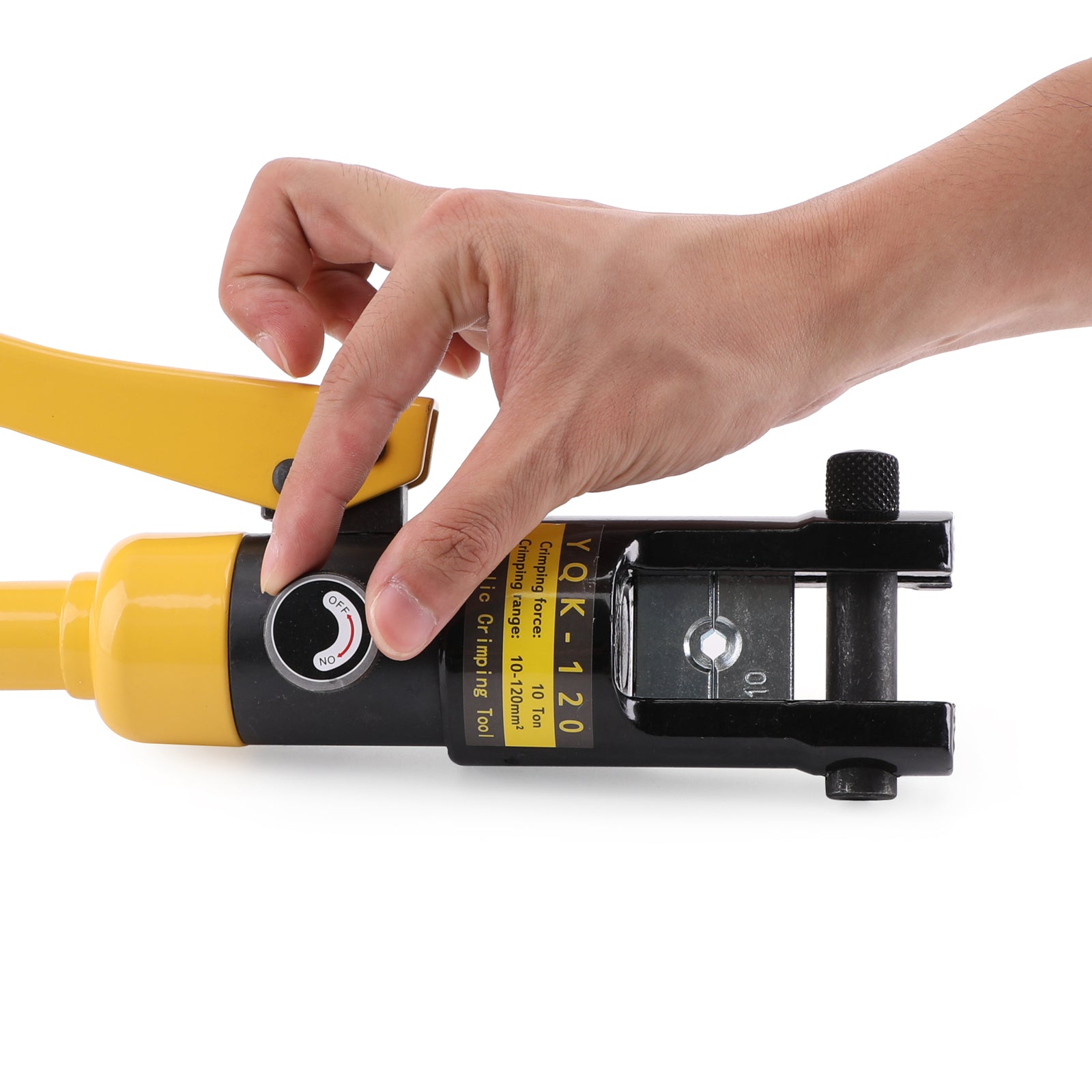 10 Ton Heavy Duty Hydraulic Wire Crimper with 8 Dies - Professional Battery Cable Lug Terminal Crimping Tool for Automotive, Marine & Solar Panel Installations