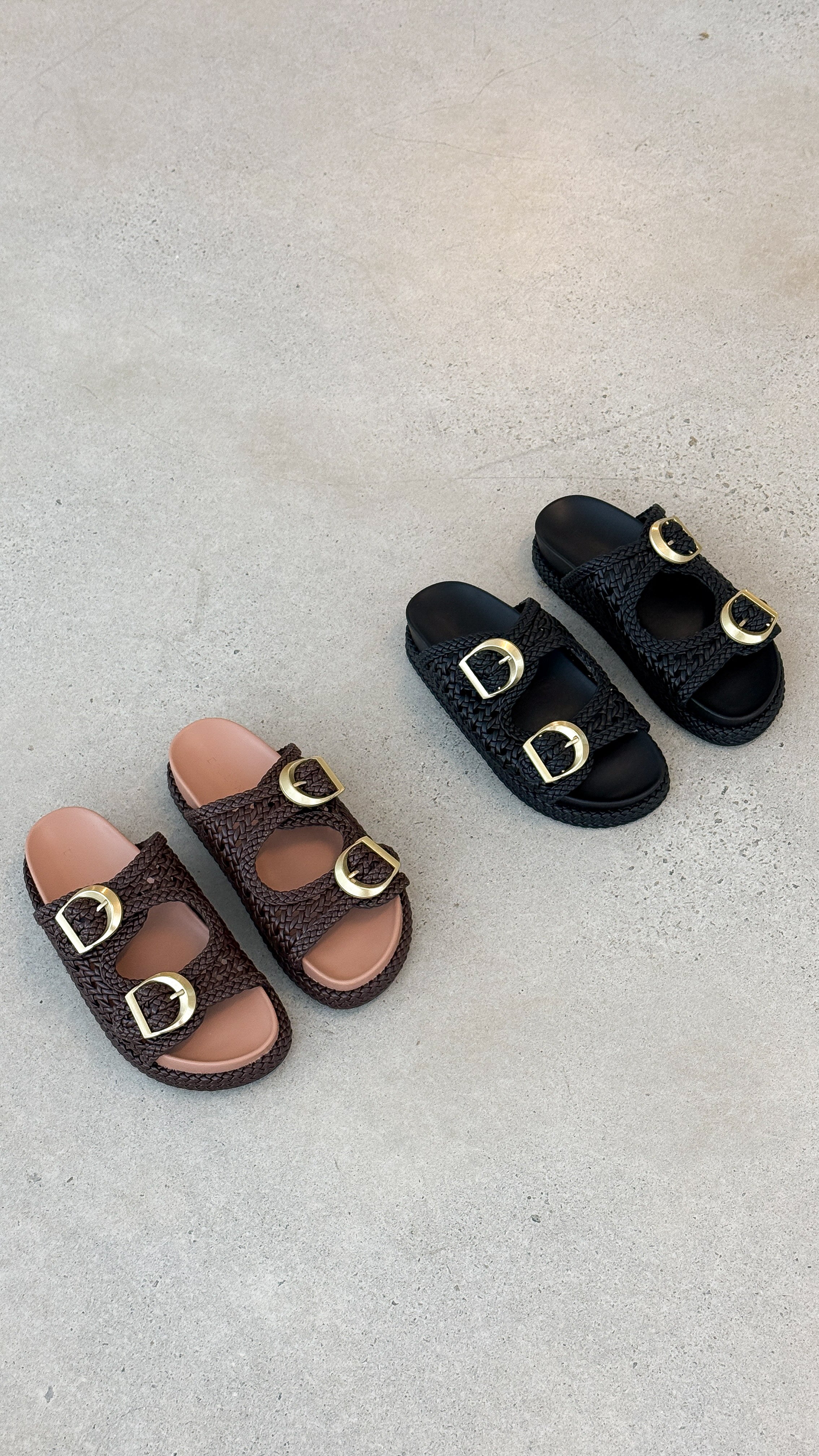 Gisella Slide Sandals for Women - Comfortable Hickory Leather Slides - Perfect for Beach, Pool, and Casual Wear