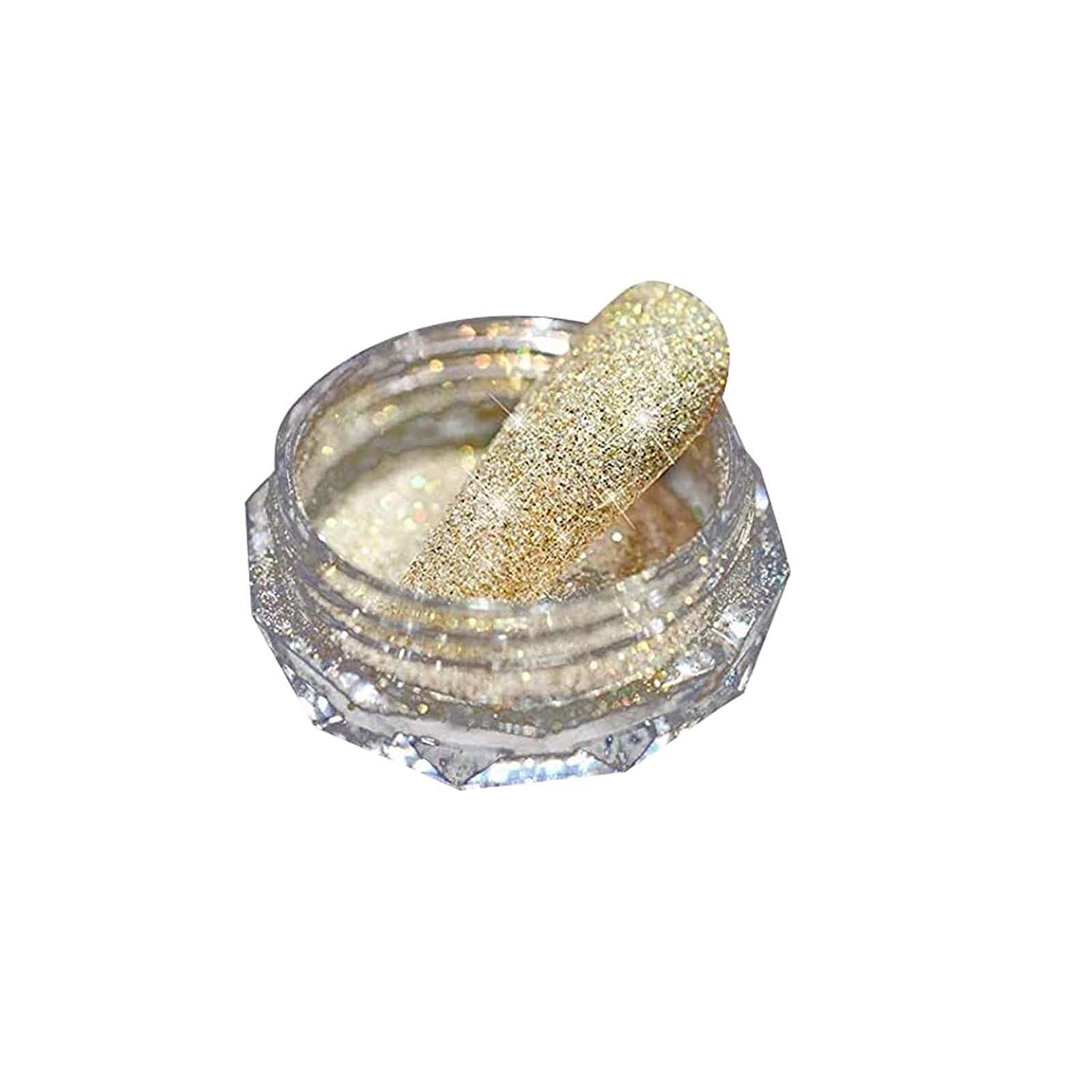 Crystal Diamond Nail Powder - Chrome Glitter Nail Art Decorations for Flashing & Shiny Nail Designs | Perfect for Manicures, Nail Salons & DIY Nail Art at Home