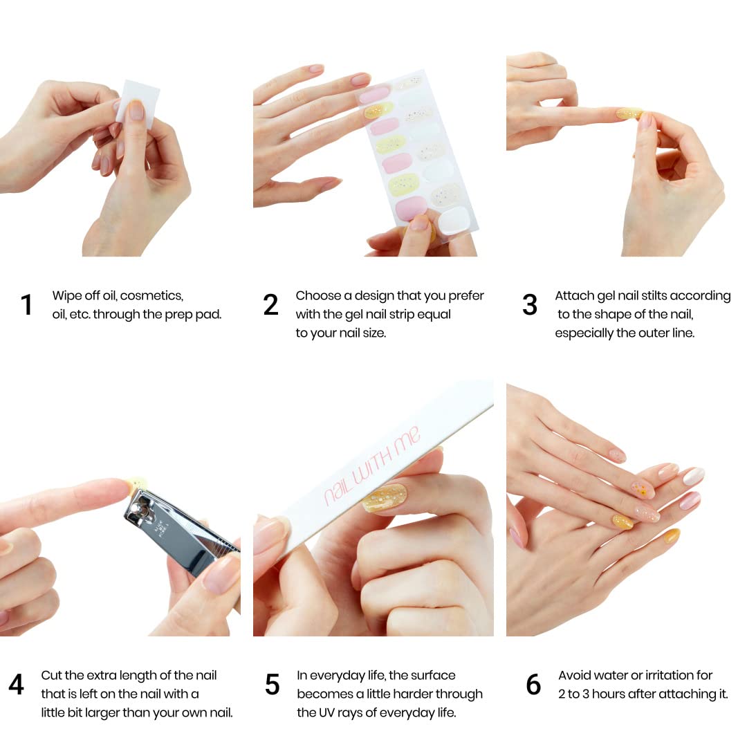 AEONIAN Gel Nail Strips Kit - 32pcs No UV Lamp Required, Long Lasting Salon-Quality Nail Polish | Easy Application, Perfect Fit for K-Beauty Style | At-Home Manicure, Party & Special Occasion Nails