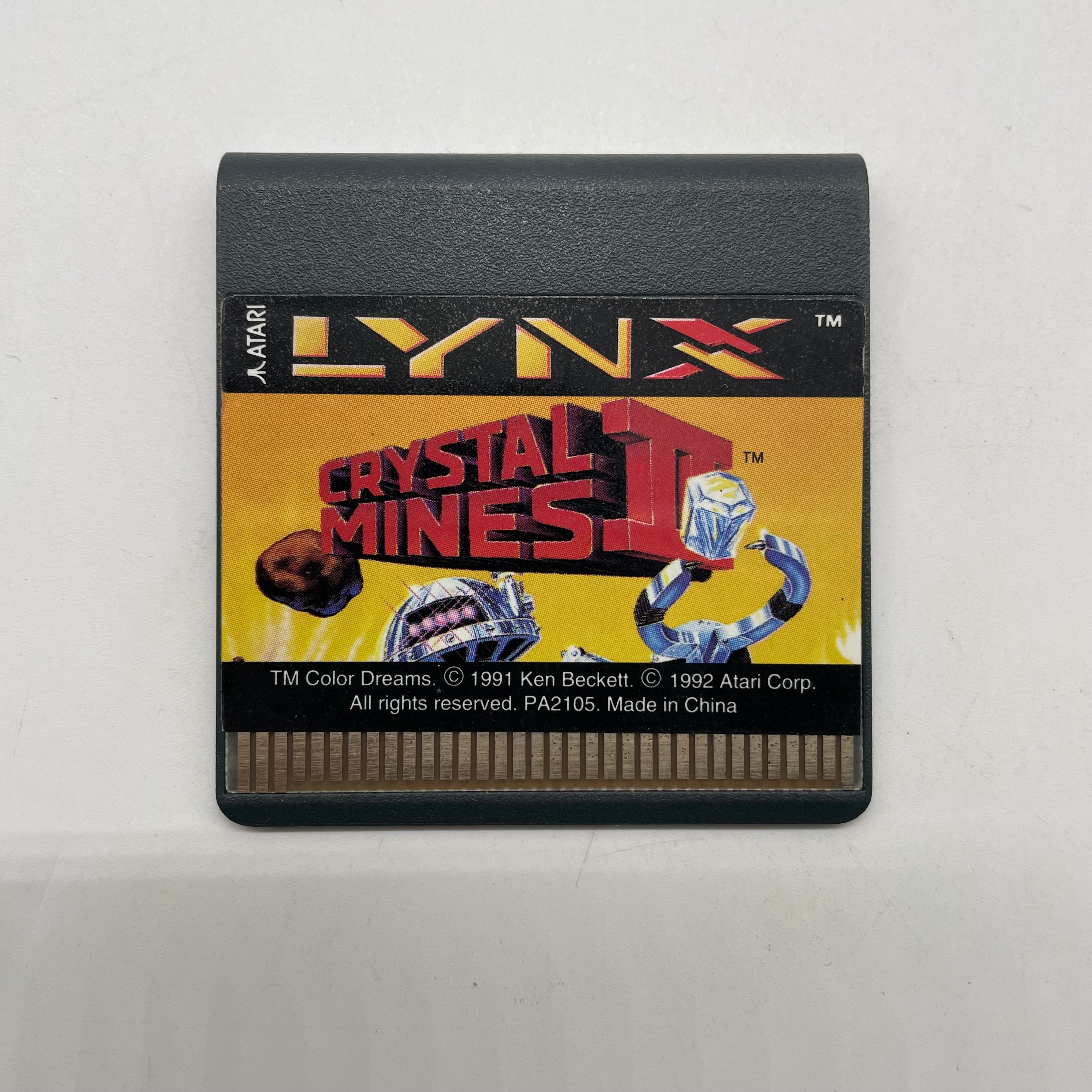 Crystal Mines 2 II Atari Lynx Game Cartridge - PAL Version | Retro Gaming Collectible for Atari Lynx Console | Perfect for Vintage Game Enthusiasts and Collectors