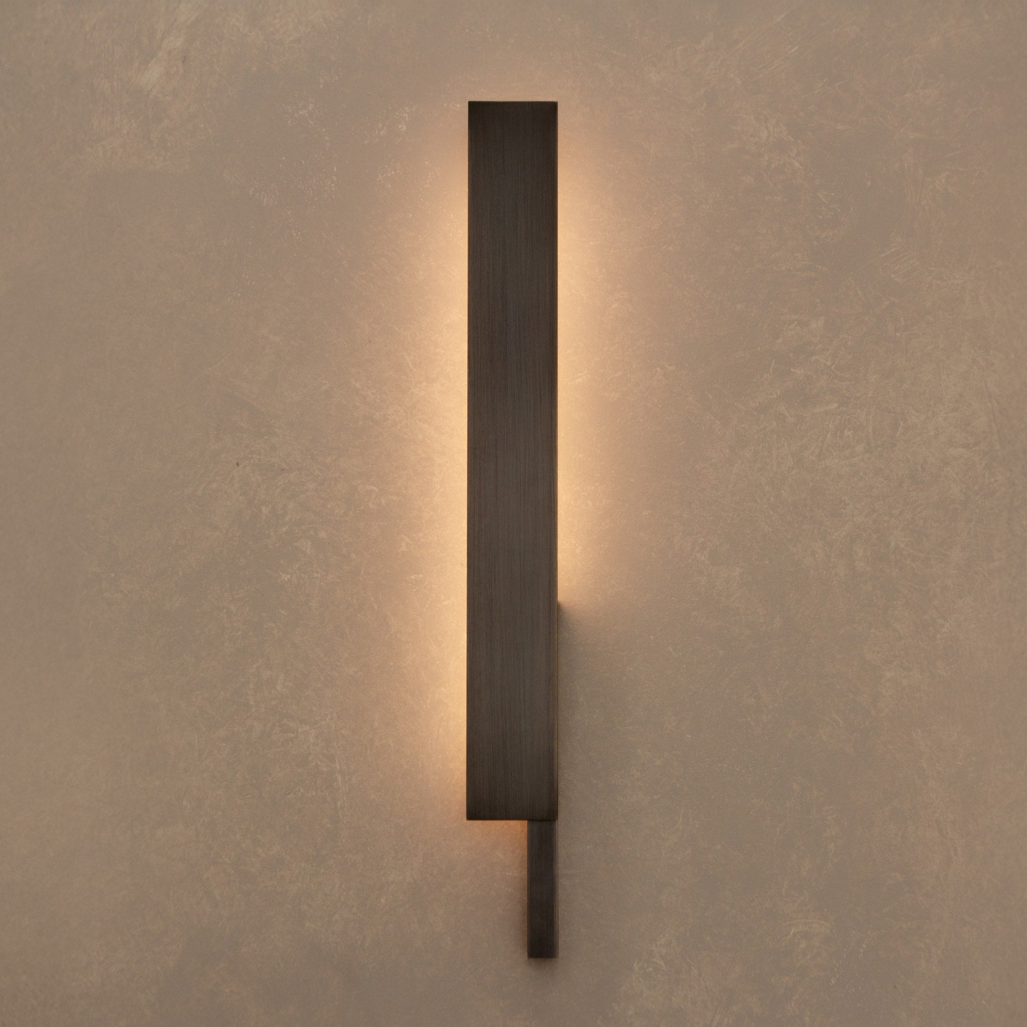 BEN TOVIM DESIGN Bloc Wall Sconce - Left Side Blackened Patina Finish | Modern Industrial Wall Light for Living Room, Bedroom & Hallway