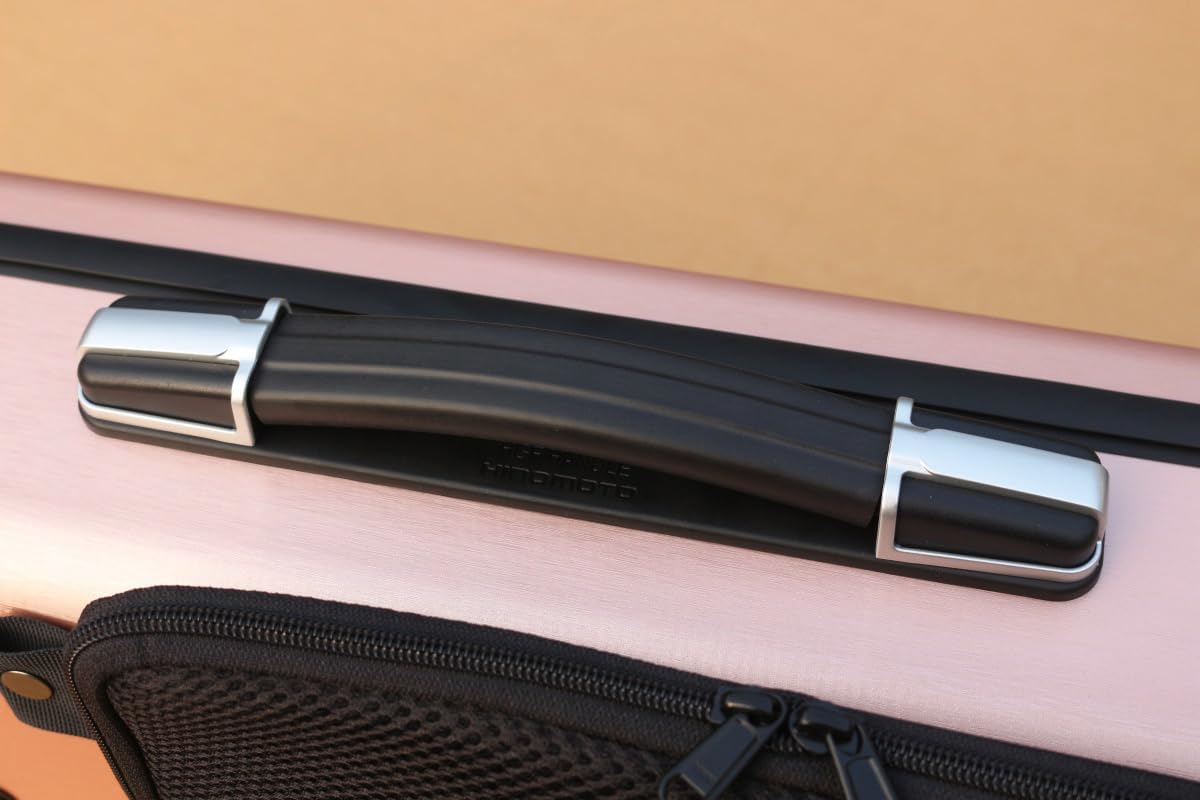 Premium 4/4 Full Size Violin Case - Carbon Fiber Hard Shell with Durable Handles & Backpack Straps - Internal Storage & Music Sheet Pocket (Rose Gold, Combination Lock) - Perfect for Professional Musicians, Students & Travel Performances