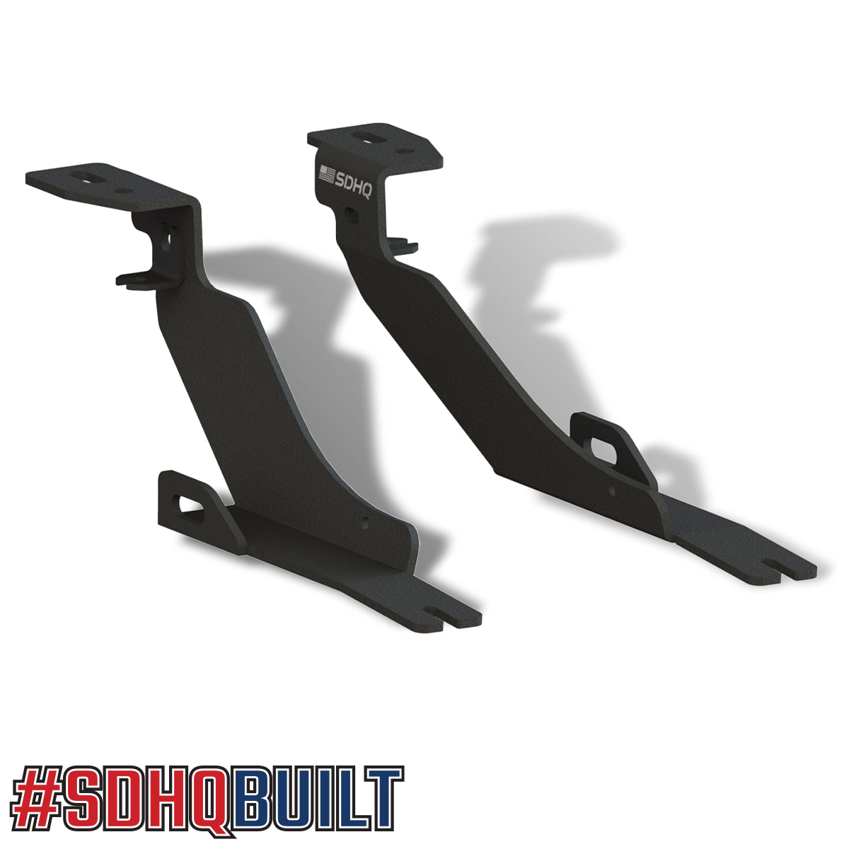 SDHQ Built A-Pillar Light Mounts for 2010-2018 Ram 2500/3500 Heavy Duty Trucks - Off-Road LED Light Bar Brackets for Enhanced Night Visibility