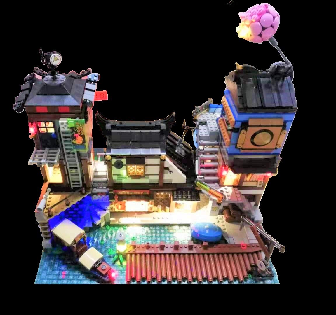 LED Lighting Kit for Lego 70657 NINJAGO City Docks - Compatible with Official Lego Sets (Lego Not Included) - Perfect for Display, Photography & Enhancing Your Lego Ninjago Collection