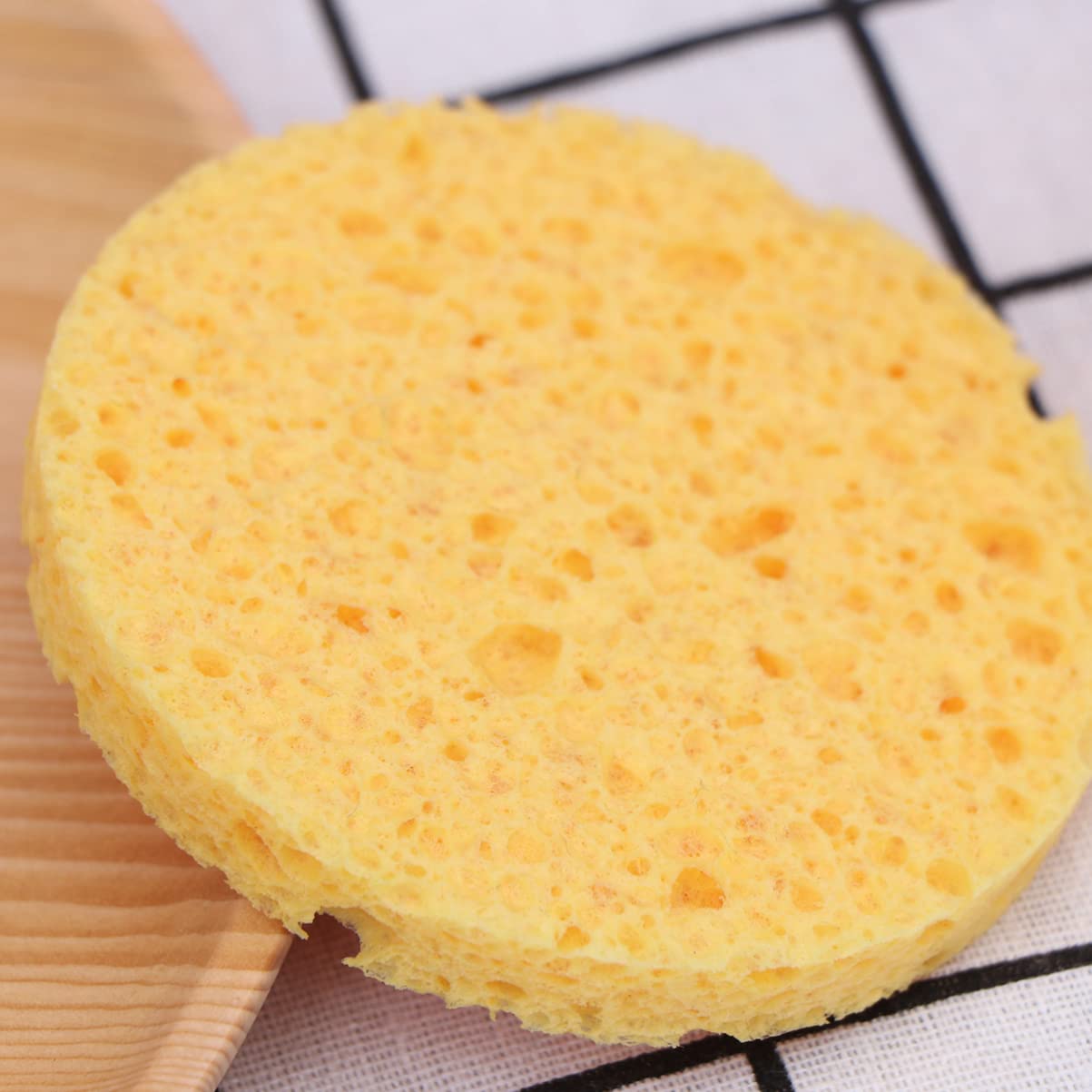 12pcs Natural Cellulose Makeup Sponges - Exfoliating & Deep Cleansing Facial Sponge Puffs for Makeup Removal | Soft Compressed Cosmetic Sponges for Spa, Travel & Daily Beauty Routine