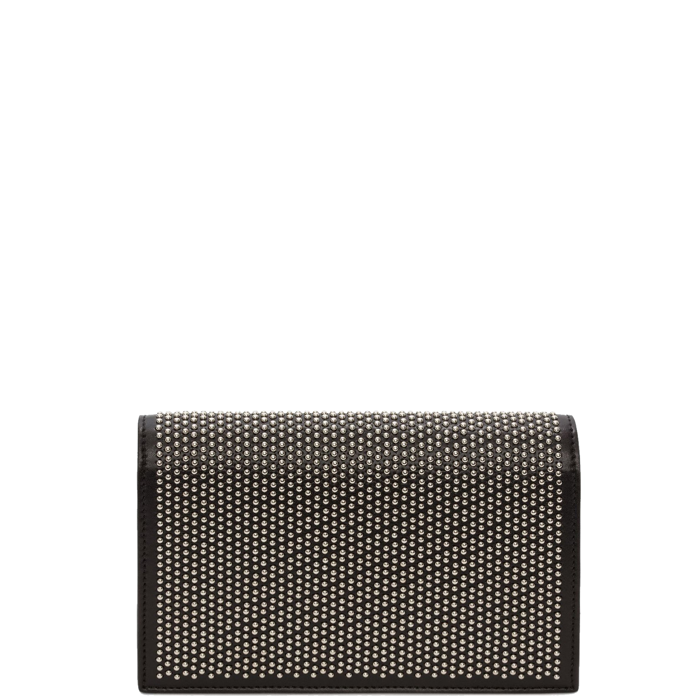 Stylish Skull Mini Crossbody Bag with Studded Details in Black & Silver - Perfect for Concerts, Parties, and Gothic Fashion