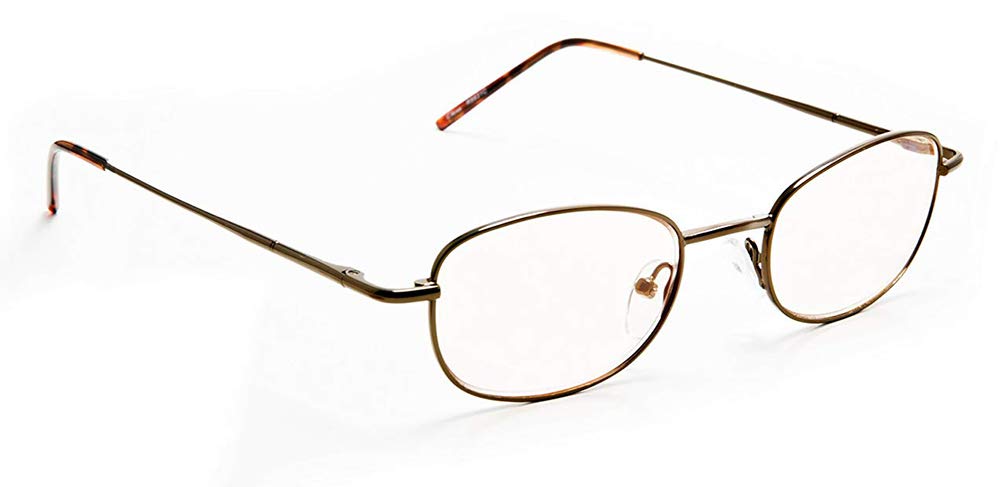 Blue Light Blocking Computer Reading Glasses for Women & Men - Anti-Glare, UV Protection, Lightweight Metal Frame with Tinted Lens (+1.50 Strength) - Perfect for Office Work, Gaming & Screen Time