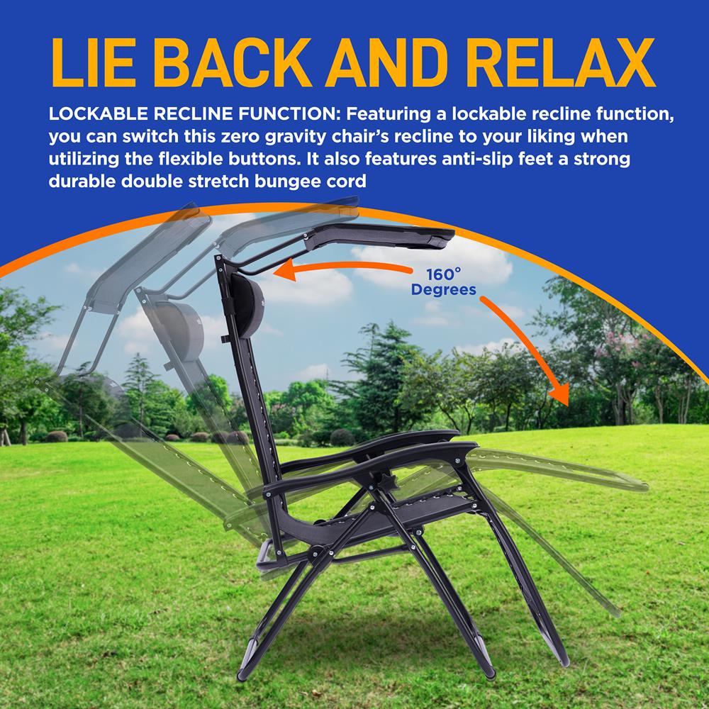 Premium Adjustable Zero Gravity Recliner Chair Set - Outdoor Patio Lounge Chair with Padded Cushion for Backyard, Poolside & Beach Relaxation