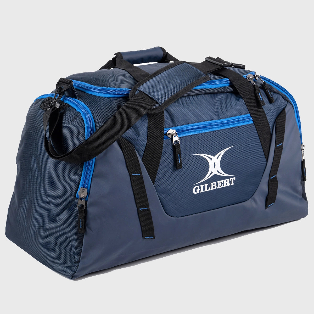 Gilbert Club V4 Rugby Holdall Bag - Durable Navy & Sky Blue Sports Gear for Rugby Training, Matches, and Travel - Perfect for Athletes and Teams
