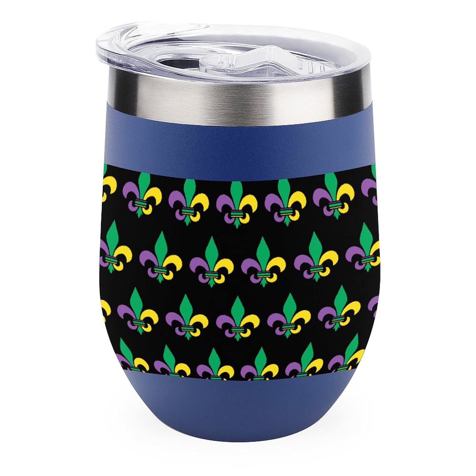 Vacuum Insulated Wine Tumbler with Lid - Stainless Steel Travel Cup for Coffee & Wine On-the-Go