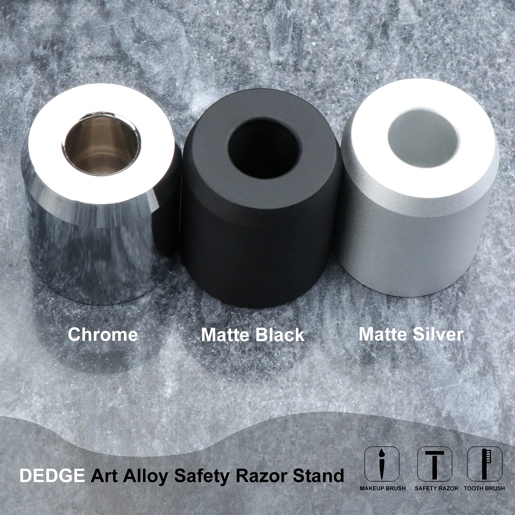 Premium DEDGE Safety Razor & Alloy Stand Set - Chrome Plated Shaving Kit for Men with Travel Case | Perfect for Home Bathroom, Travel & Grooming Gifts