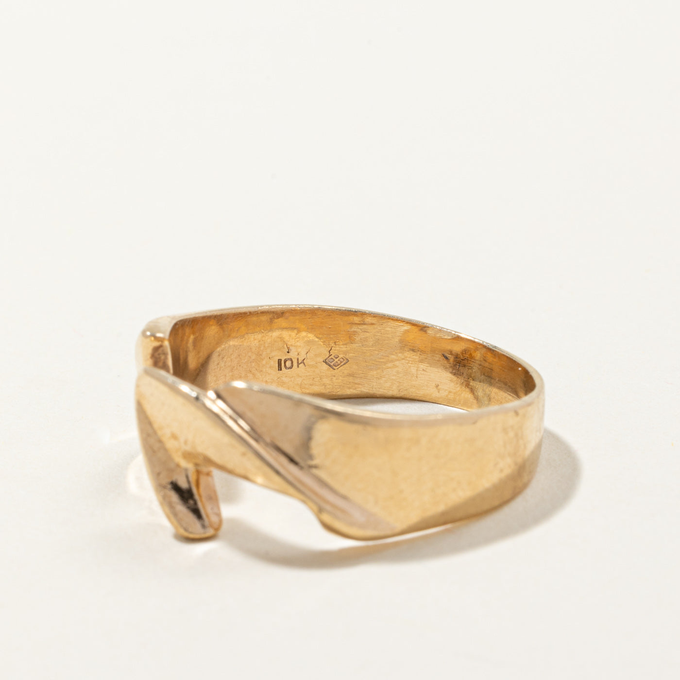 10K Yellow Gold Abstract Ring for Women - Size 12.25 - Elegant Statement Jewelry for Parties, Weddings & Special Occasions