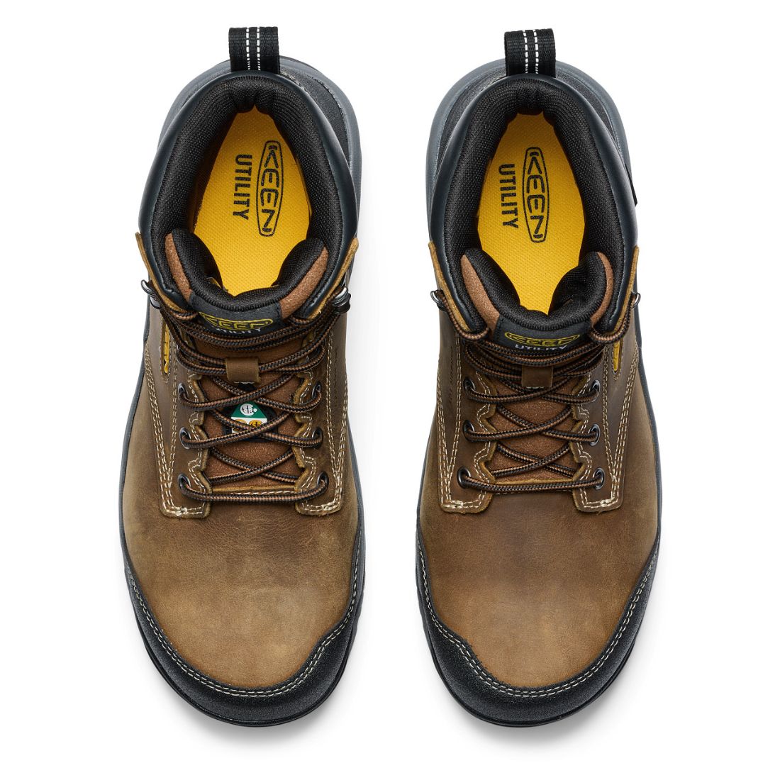 **Keen Evanston Men's Size 6 Waterproof Composite Toe Work Boots - Brown (1029855) | Durable & Comfortable for Construction, Hiking & Outdoor Work**