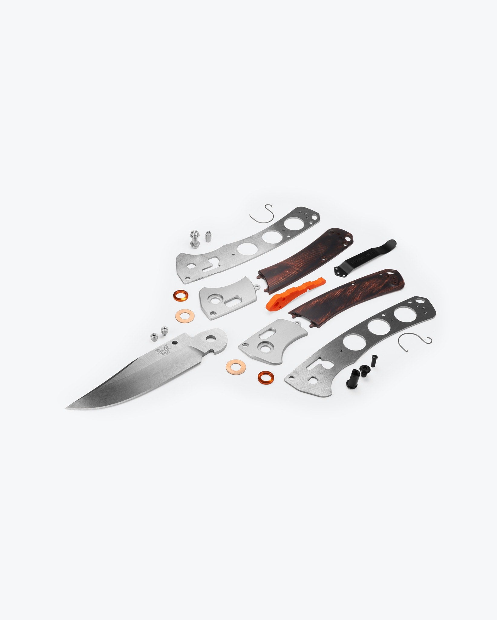 Premium Crooked River Folding Knife - Gray Aluminum & Wood Handle, Clip Point Blade - Ideal for Outdoor Camping, Hiking & Everyday Carry (EDC)