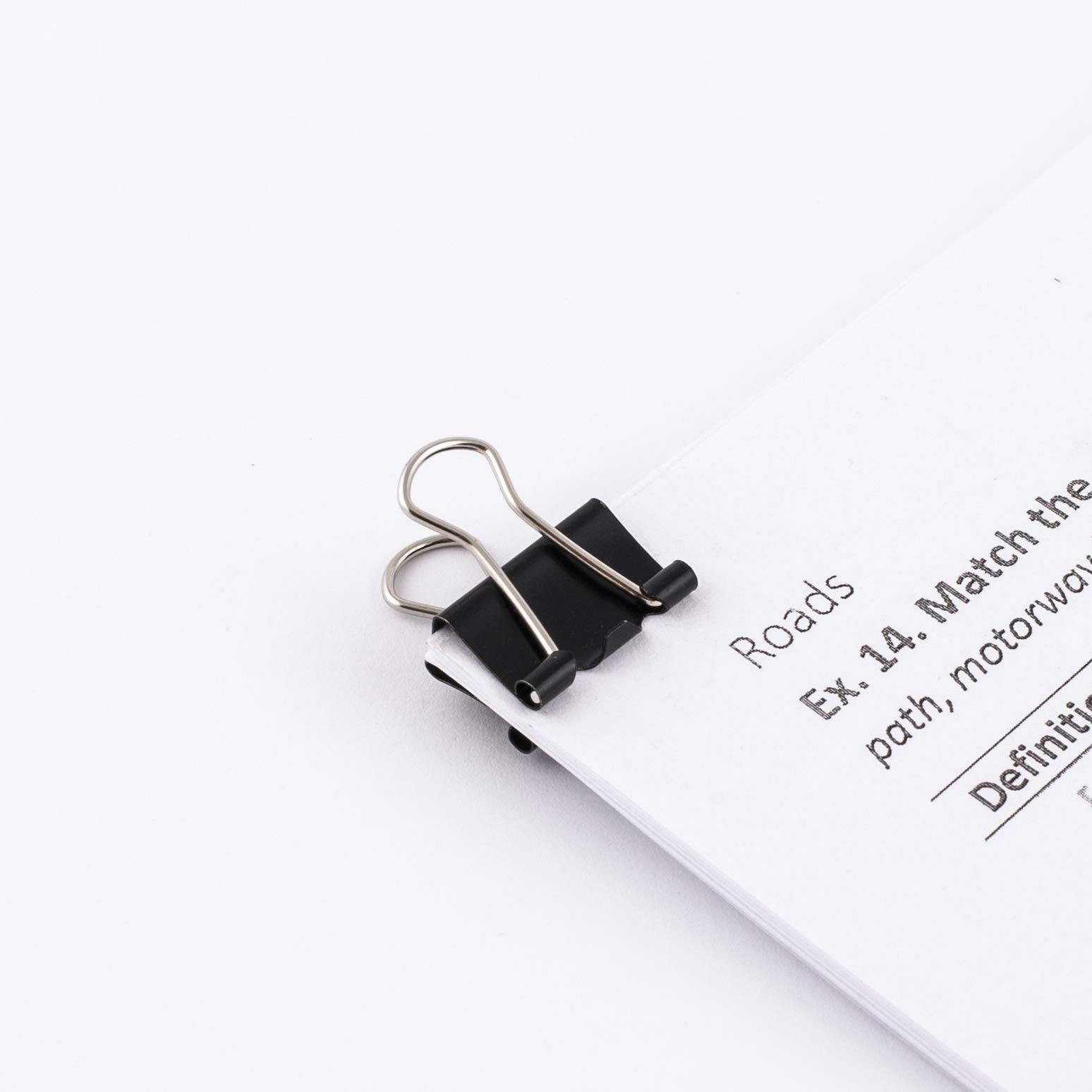 12-Pack Black 15mm Foldback Clips - Multi-Purpose Binder Clips for Office, School & Home Organization - Heavy Duty Paper Clips for Documents, Files & Bulletin Boards